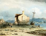 约翰 瓦利 : Tegwin Ferry With Snowdon In The Distance From Near Harlech North Wales